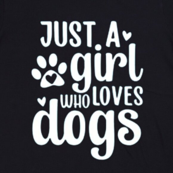 Just A Girl Who Loves Dogs Shirt, Funny Dog T-Shirt, Pet Lover Tee - Picture 3 of 3